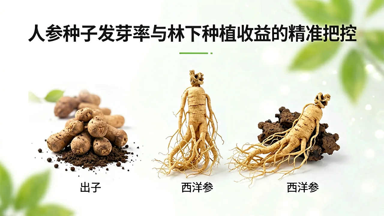 人参种子发芽率与林下种植收益的精准把控